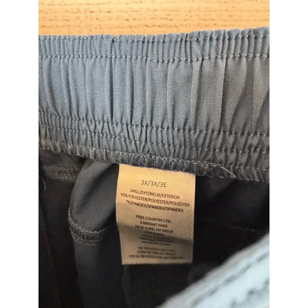 Free Country Plus Size Outdoor Slate Blue Capri Shorts Size 3X